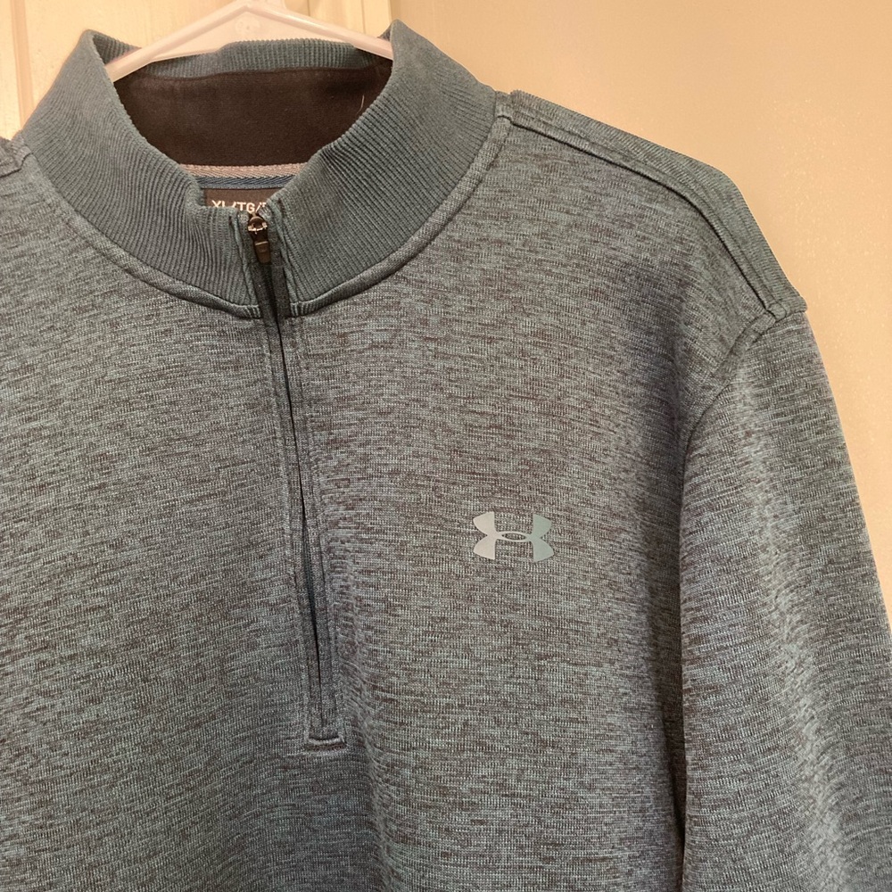 Under Armour Men's Teal Zip-Up Sweater - Picture 3 of 5